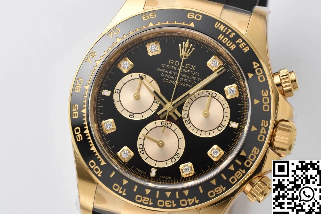 Clean Diamond Cosmograph Bezel Daytona Black Versatile Hourmarker M126518 Factory 1134 Rolex 0810